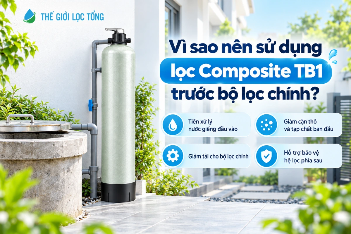 Lợi ích khi sử dụng cột lọc nước giếng Composite TB1